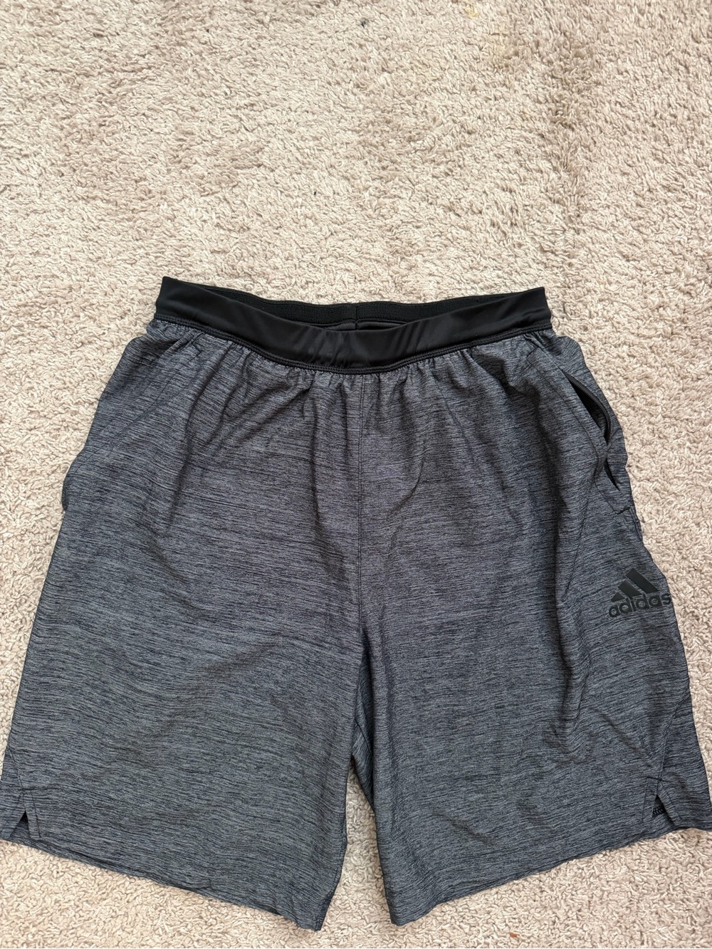 adidas Gray Heather Performance Training Shorts